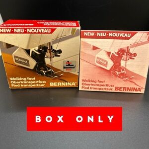 BOX ONLY ~ Bernina Sewing Walking Foot ~ BOX ONLY